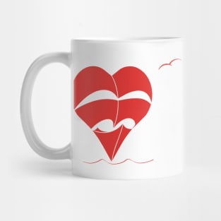 Lonely Heart-Sailboat (scarlet sails) Mug